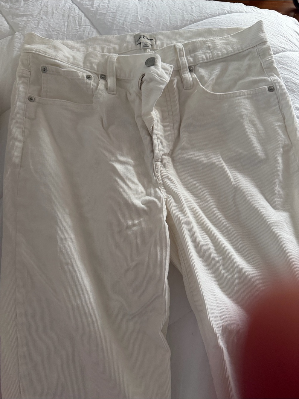 J. Crew Men's White Corduroy Pants
